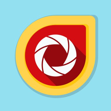 Fotoğraf makinesi obtüratör Diyafram simgesiyle