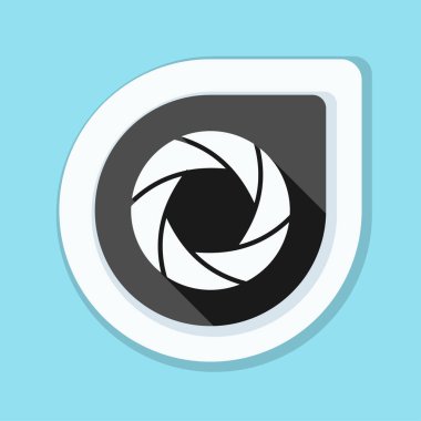 Fotoğraf makinesi obtüratör Diyafram simgesiyle