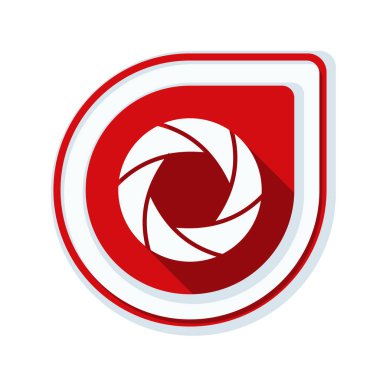 Fotoğraf makinesi obtüratör Diyafram simgesiyle