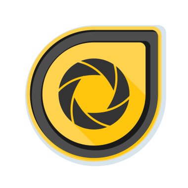 Fotoğraf makinesi obtüratör Diyafram simgesiyle