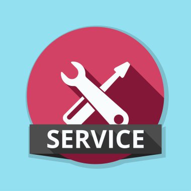 İngiliz anahtarı ve tornavida simgesi