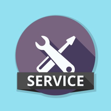 İngiliz anahtarı ve tornavida simgesi