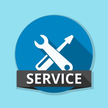 İngiliz anahtarı ve tornavida simgesi