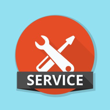 İngiliz anahtarı ve tornavida simgesi