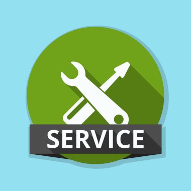 İngiliz anahtarı ve tornavida simgesi