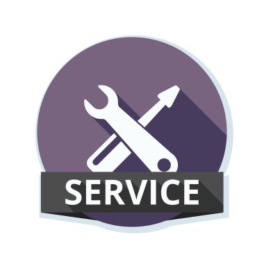 İngiliz anahtarı ve tornavida simgesi