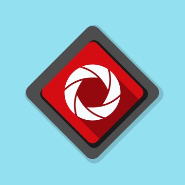 Fotoğraf makinesi obtüratör Diyafram simgesiyle