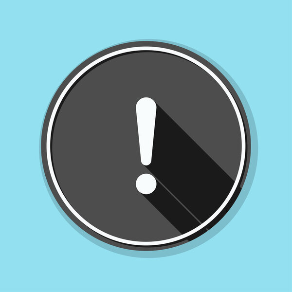 Восклицательная плоская икона
