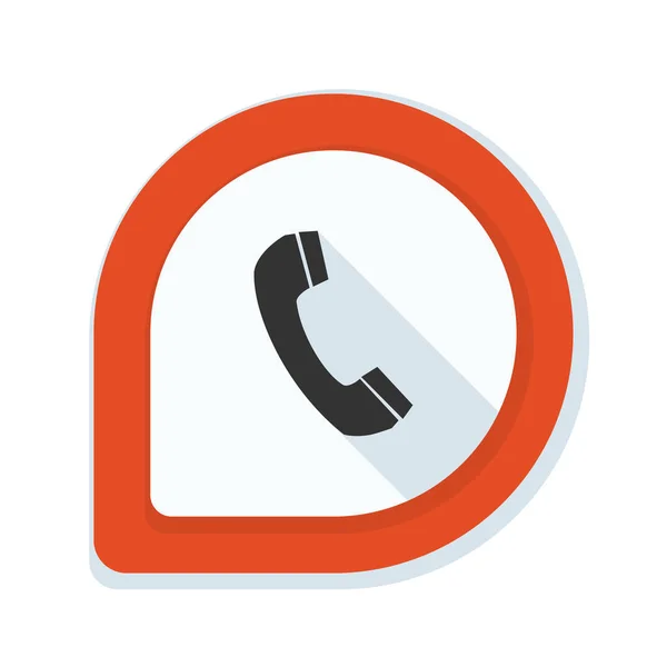 Téléphone bouton plat — Image vectorielle