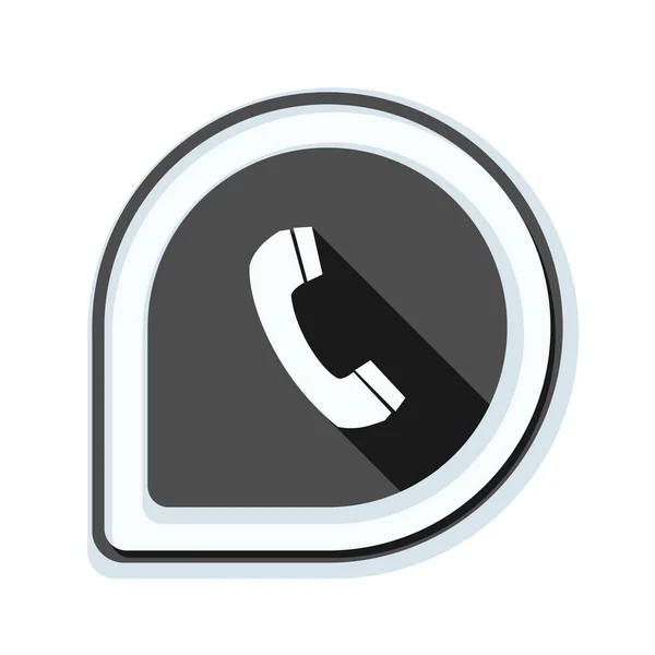 Telefonní plochý tlačítko — Stockový vektor
