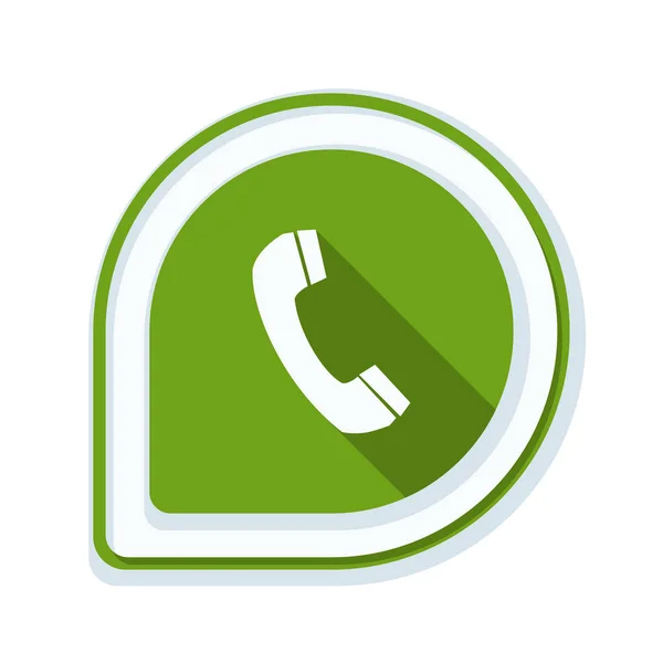 Επίπεδη κουμπί τηλεφώνου — Διανυσματικό Αρχείο