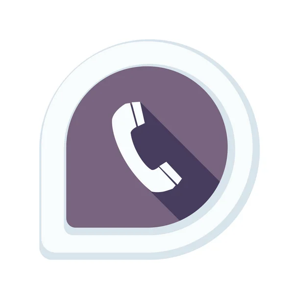 Phone flat button — Stock Vector