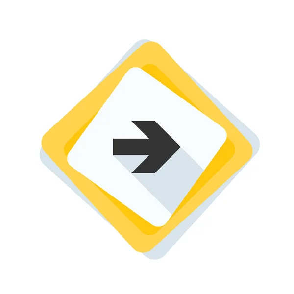 Flèche droite signe — Image vectorielle
