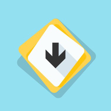 aşağı ok işareti 