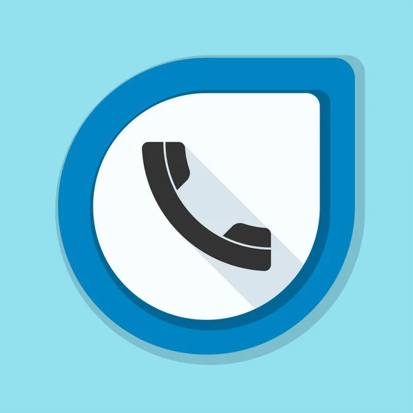 Επίπεδη κουμπί τηλεφώνου — Διανυσματικό Αρχείο