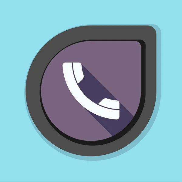 Phone flat button — Stock Vector