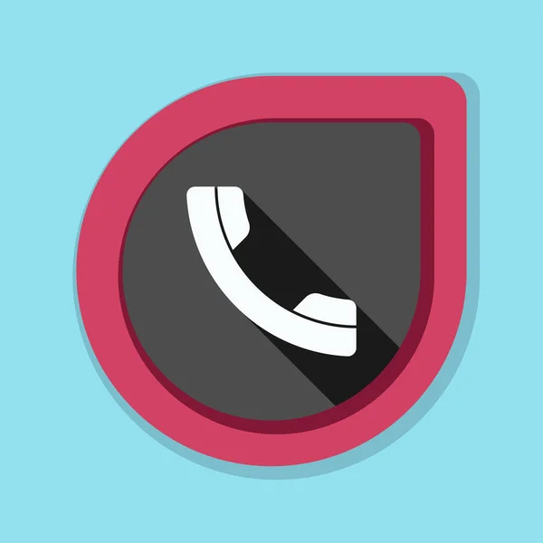 Telefone botão plano — Vetor de Stock