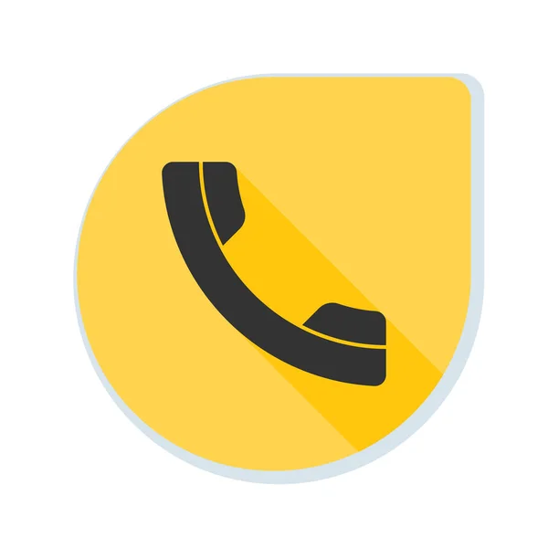 Telefoon platte knop — Stockvector