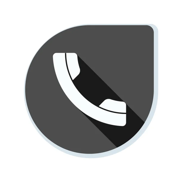 Telefono piatto pulsante — Vettoriale Stock