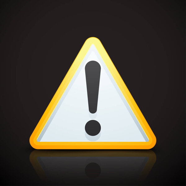 Exclamation danger sign