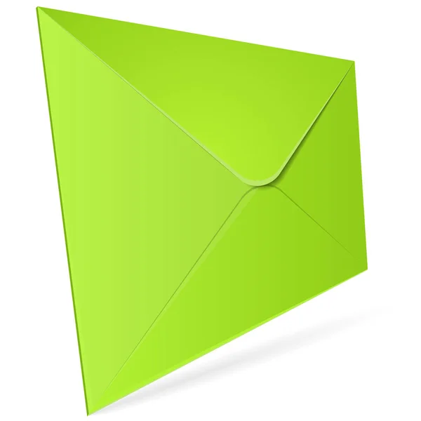 Envelope de correio verde brilhante — Vetor de Stock