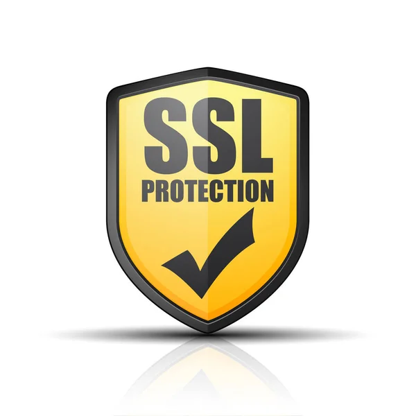 Escudo de protección SSL — Vector de stock