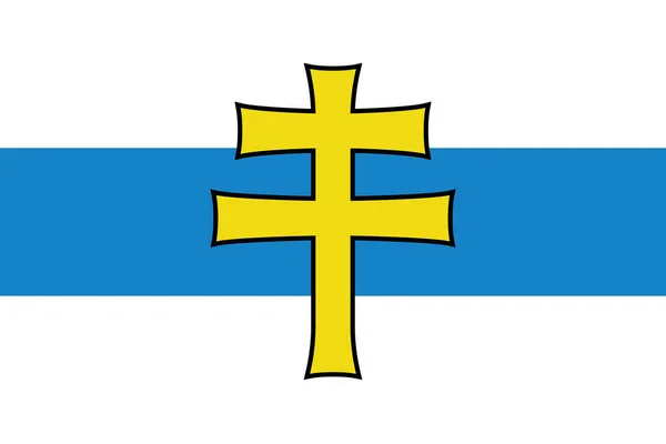 Bandera de Veishnoria texturizada — Vector de stock