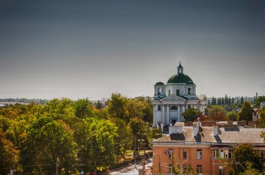 ısmarlayarak Bila Tserkva ile cityscape güneşli gün, Ukrayna 