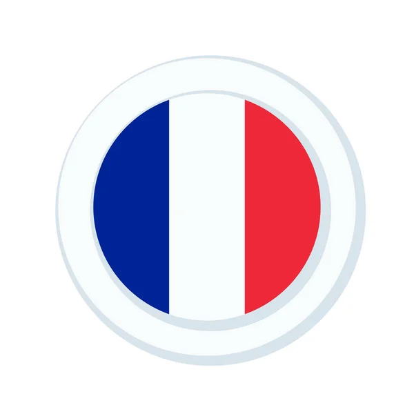 Button with french flag — Stock Vector