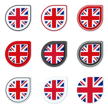 düğmeleri İngiliz bayraklı 