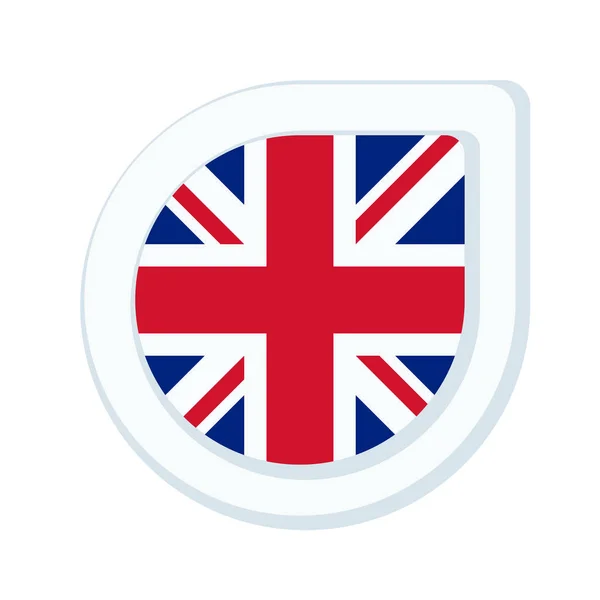 Κουμπί με αγγλική σημαία — Διανυσματικό Αρχείο