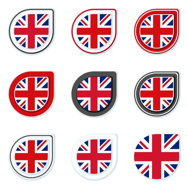 düğmeleri İngiliz bayraklı 