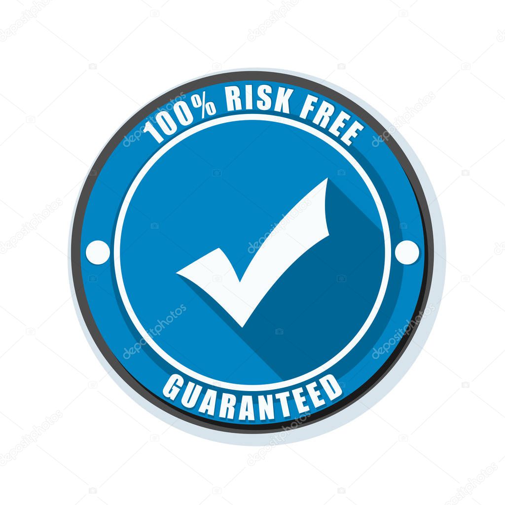 Risk Free satisfaction guaranteed sign