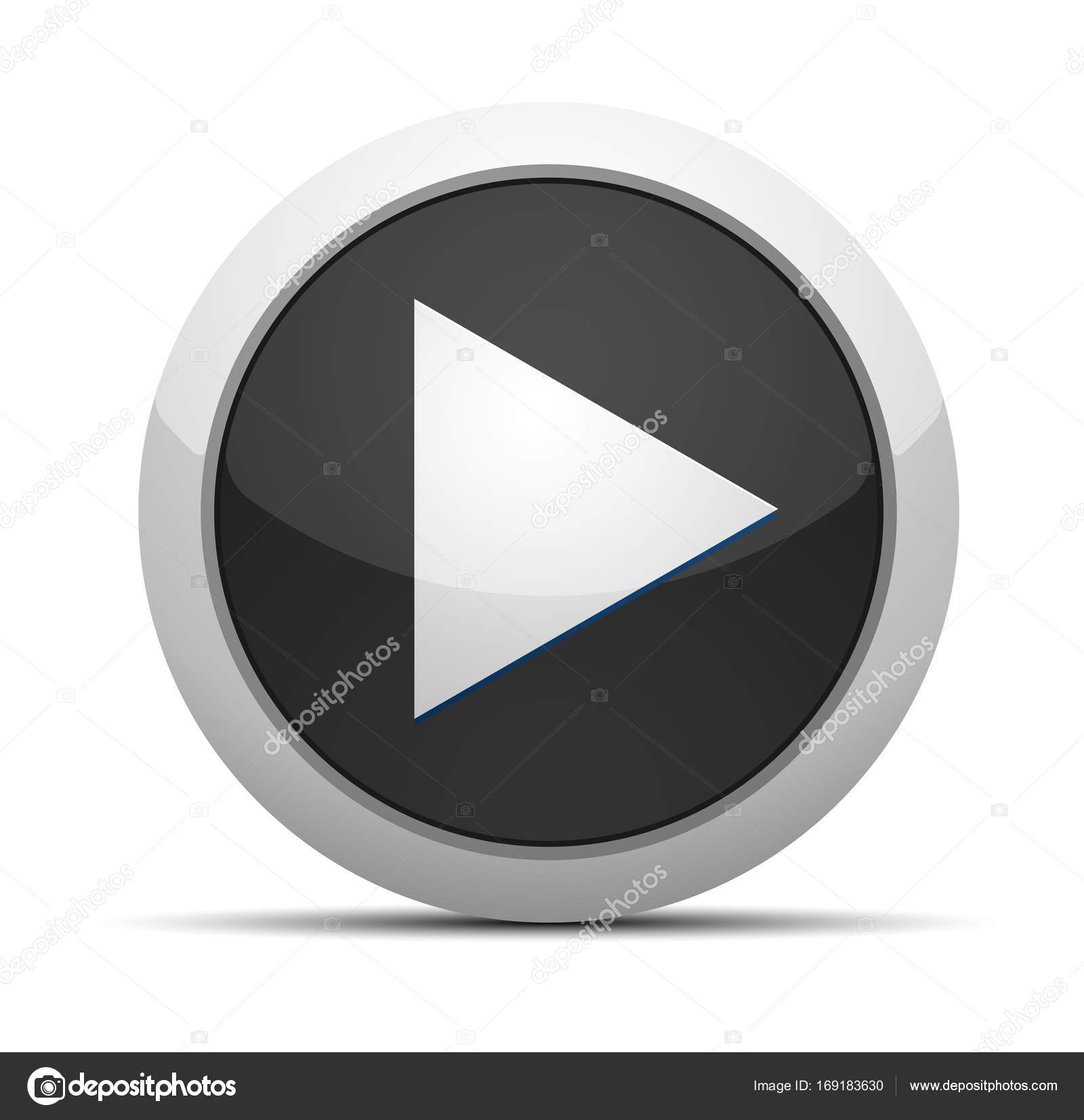 再生ボタン記号アイコン ストックベクター C Yuriy Vlasenko 169183630