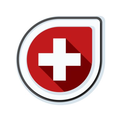 İsviçre bayrağı düğmesi