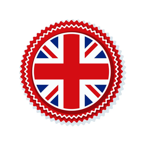 Botón con bandera inglesa — Archivo Imágenes Vectoriales