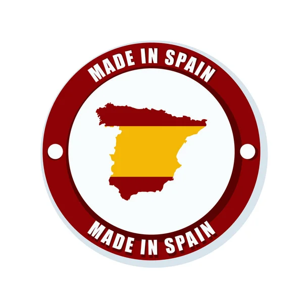 İspanyol bayrağı ile düğme — Stok Vektör