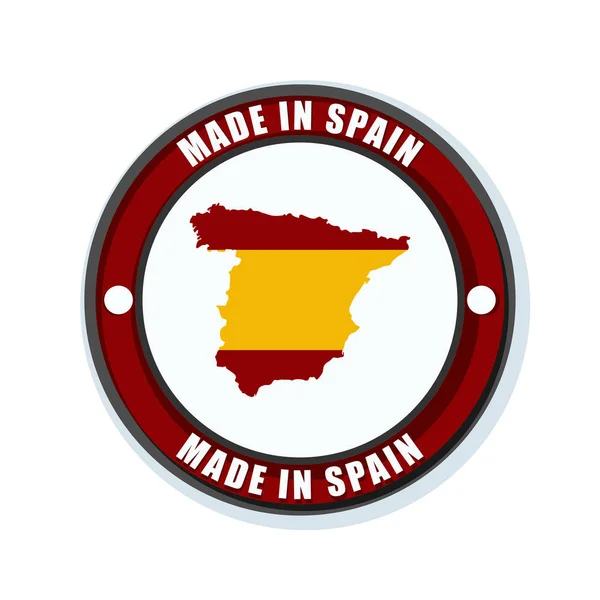İspanyol bayrağı ile düğme — Stok Vektör