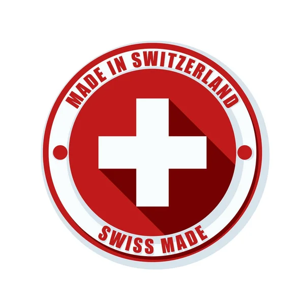 Switzerland flag button — Stock Vector