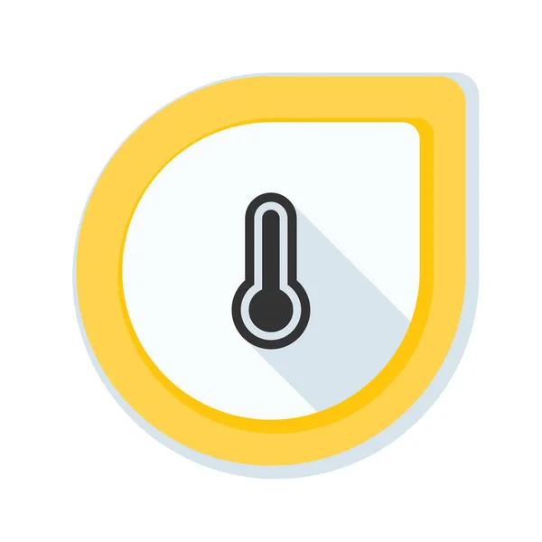 Thermometer eenvoudige pictogram — Stockvector