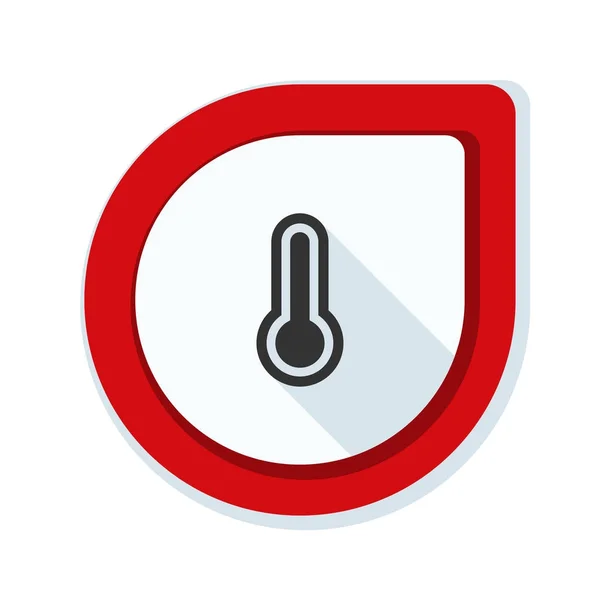 Thermometer eenvoudige pictogram — Stockvector