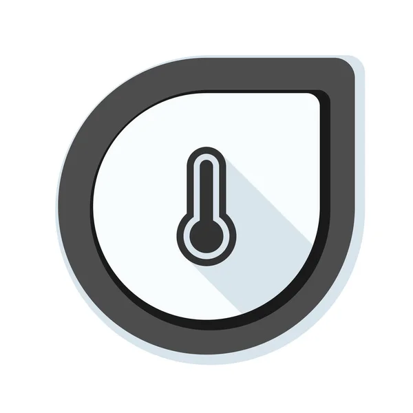 Thermometer eenvoudige pictogram — Stockvector