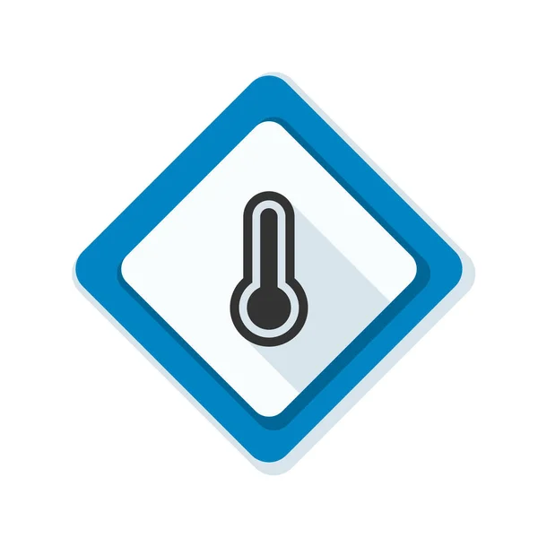 Thermometer eenvoudige pictogram — Stockvector