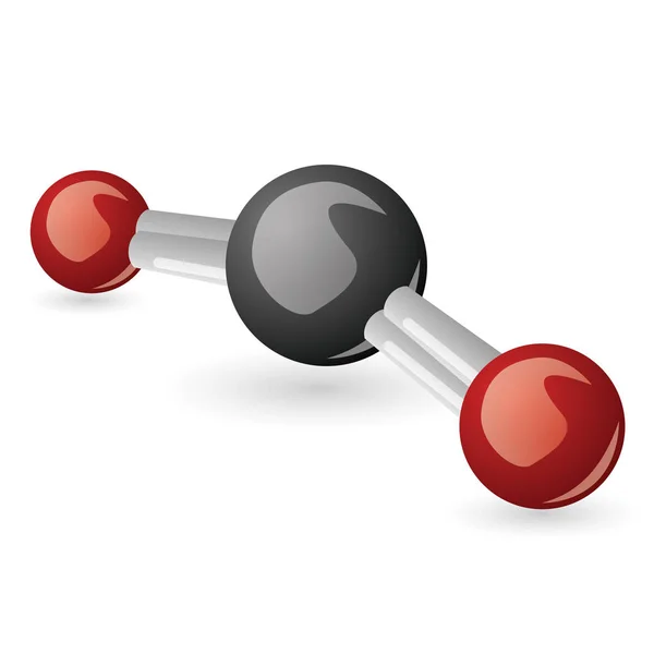 Carbon dioxide molecule — Stock Vector