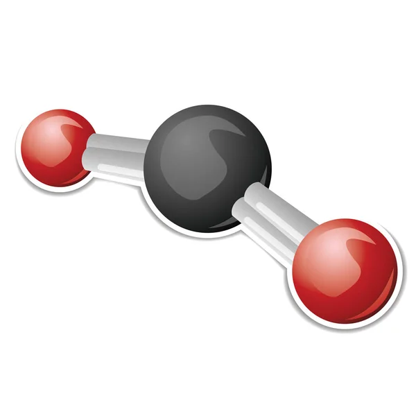 Koldioxid molekyl — Stock vektor