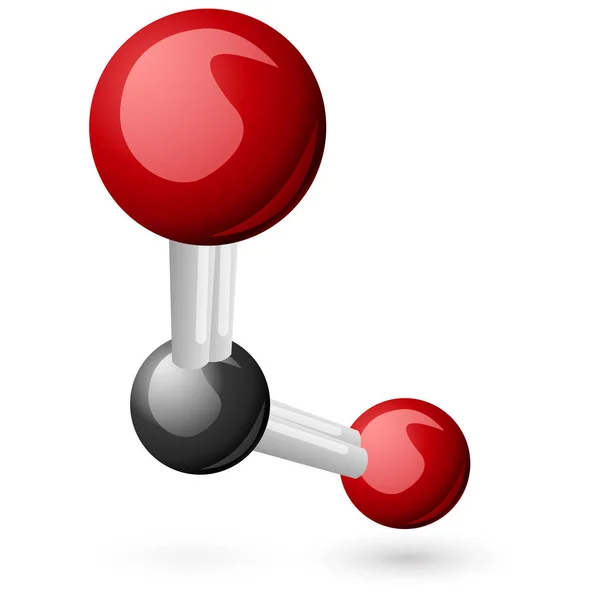 Karbon dioksit molekül — Stok Vektör