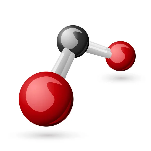 Carbon dioxide molecule — Stock Vector