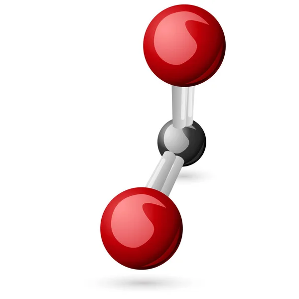 Szén-dioxid molekula — Stock Vector