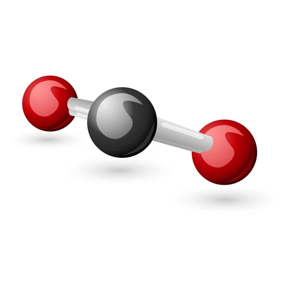 Molécula de dióxido de carbono — Vector de stock