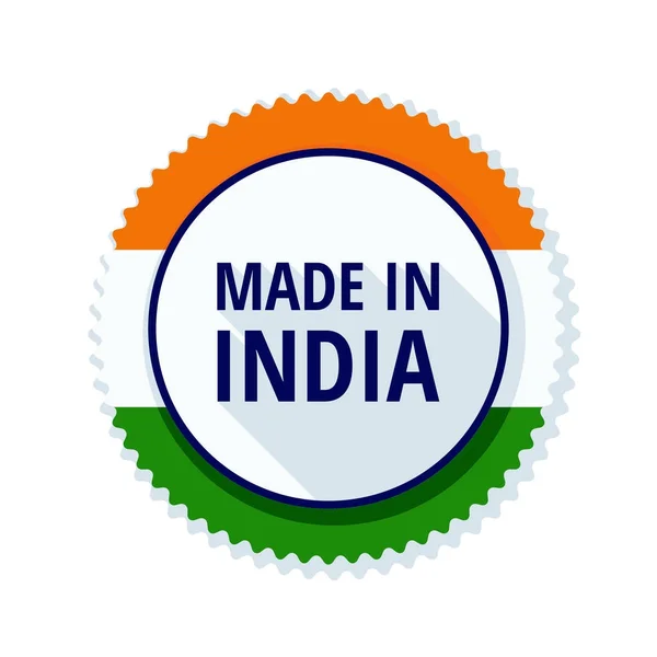 Botão com bandeira indiana —  Vetores de Stock